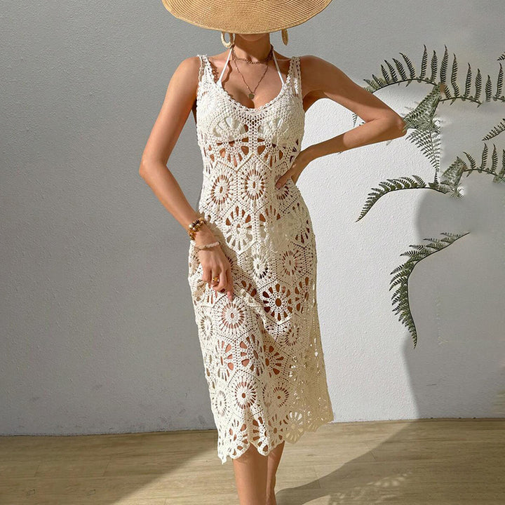 Damen luftiges Häkel-Maxikleid Echo Archiv