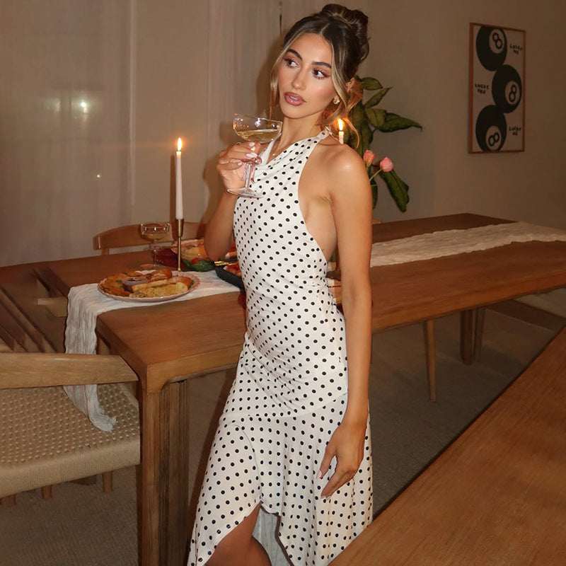 Damen ärmelloses Polka-Dots Kleid Echo Archiv