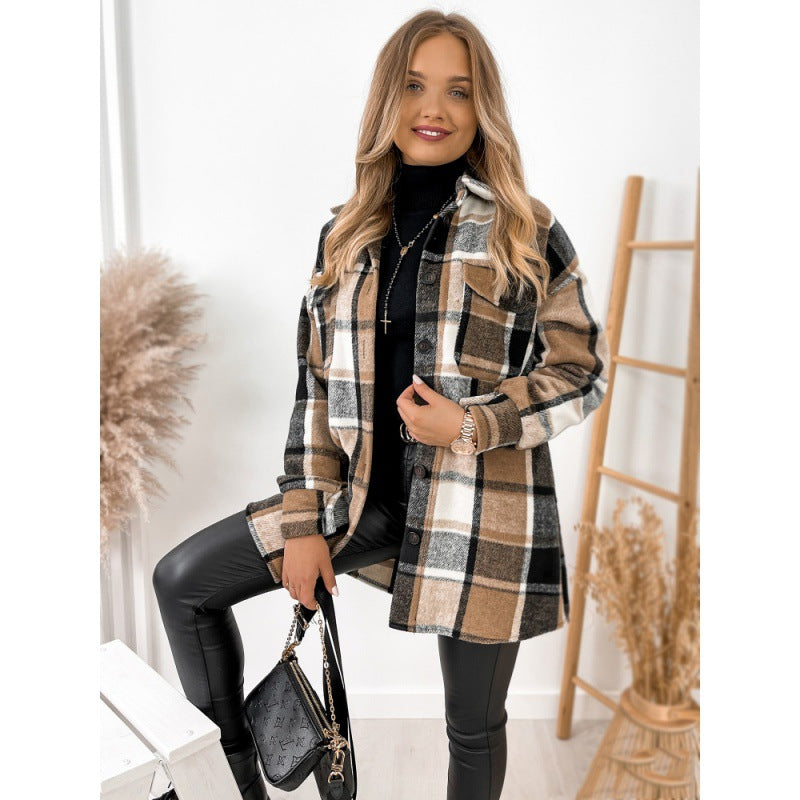 Damen Flanelljacke im Karomuster Echoarchiv