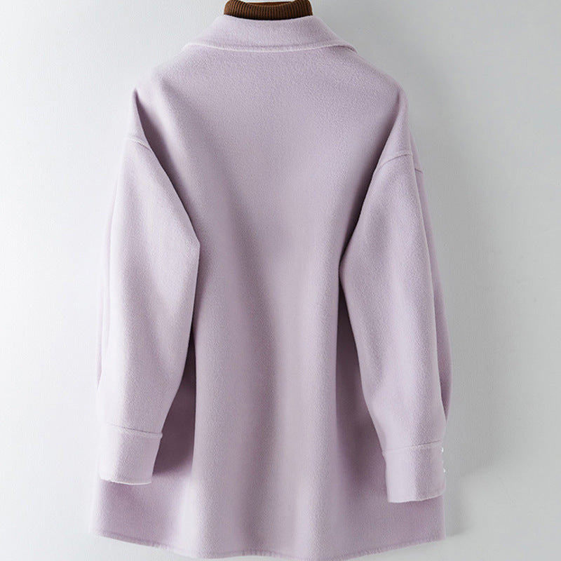 Damen Moderner Oversized Blazer mit Dekorativen Knöpfen Echoarchiv