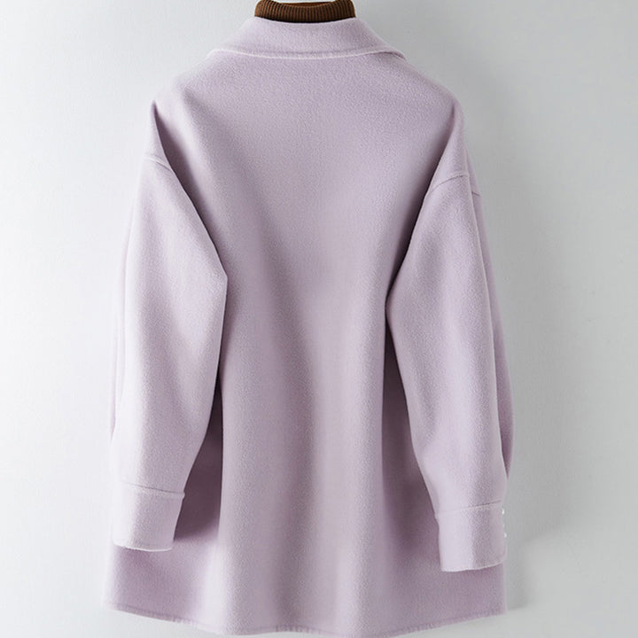 Damen Moderner Oversized Blazer mit Dekorativen Knöpfen Echoarchiv