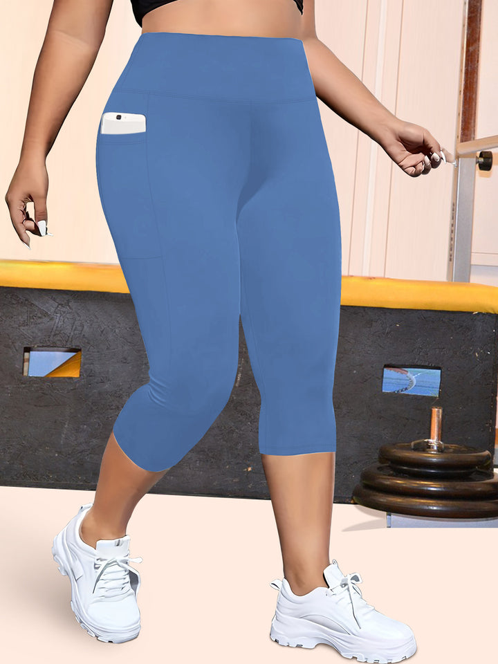 Damen Sculpting-Capri mit hoher Taille, Seitentaschen und formender Nahtführung echoarchiv-