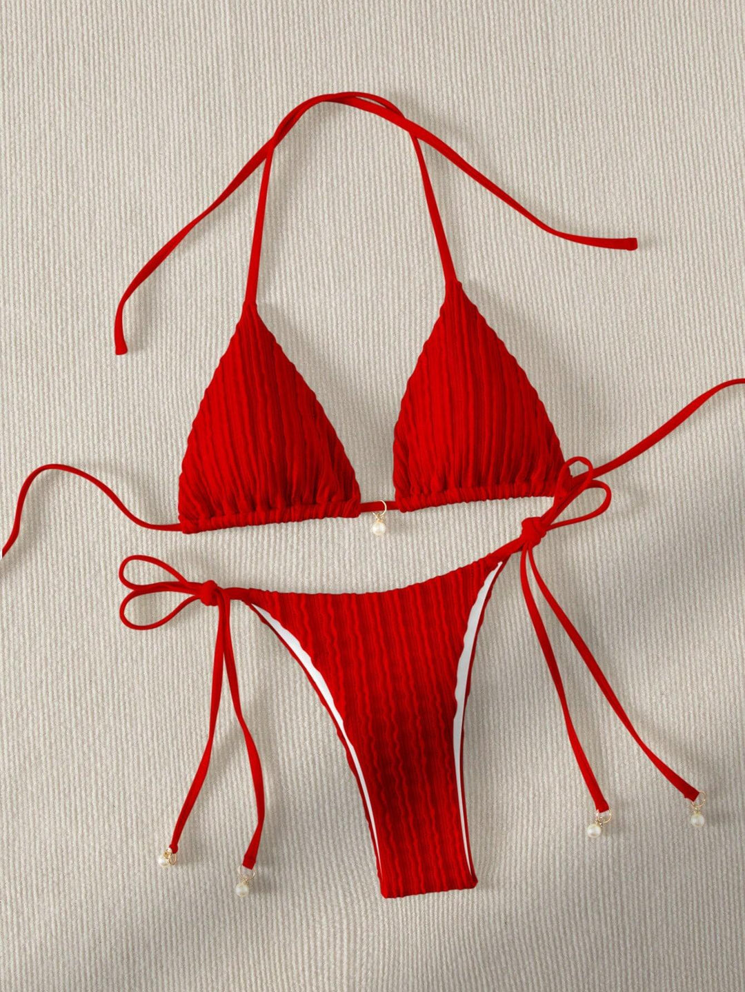 Damen Triangle-Bikini mit strukturiertem Design und verstellbaren Trägern Echo Archiv