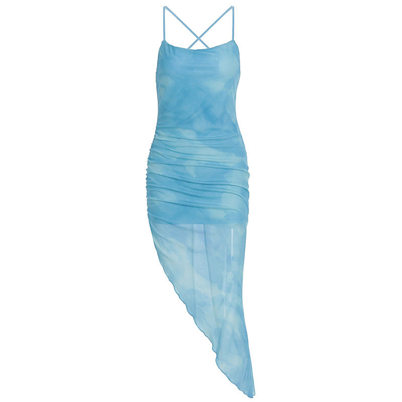 Damen Wickelkleid mit asymmetrischem Schnitt und raffinierten Rüschendetails Echo Archiv