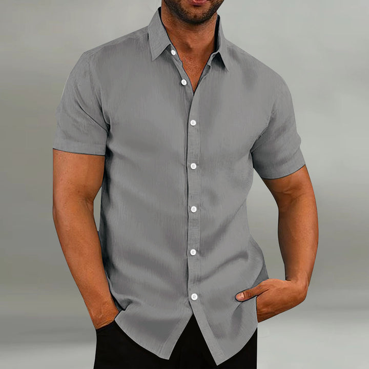 Herren Kurzarm Freizeithemd mit Knopfleiste Echoarchiv