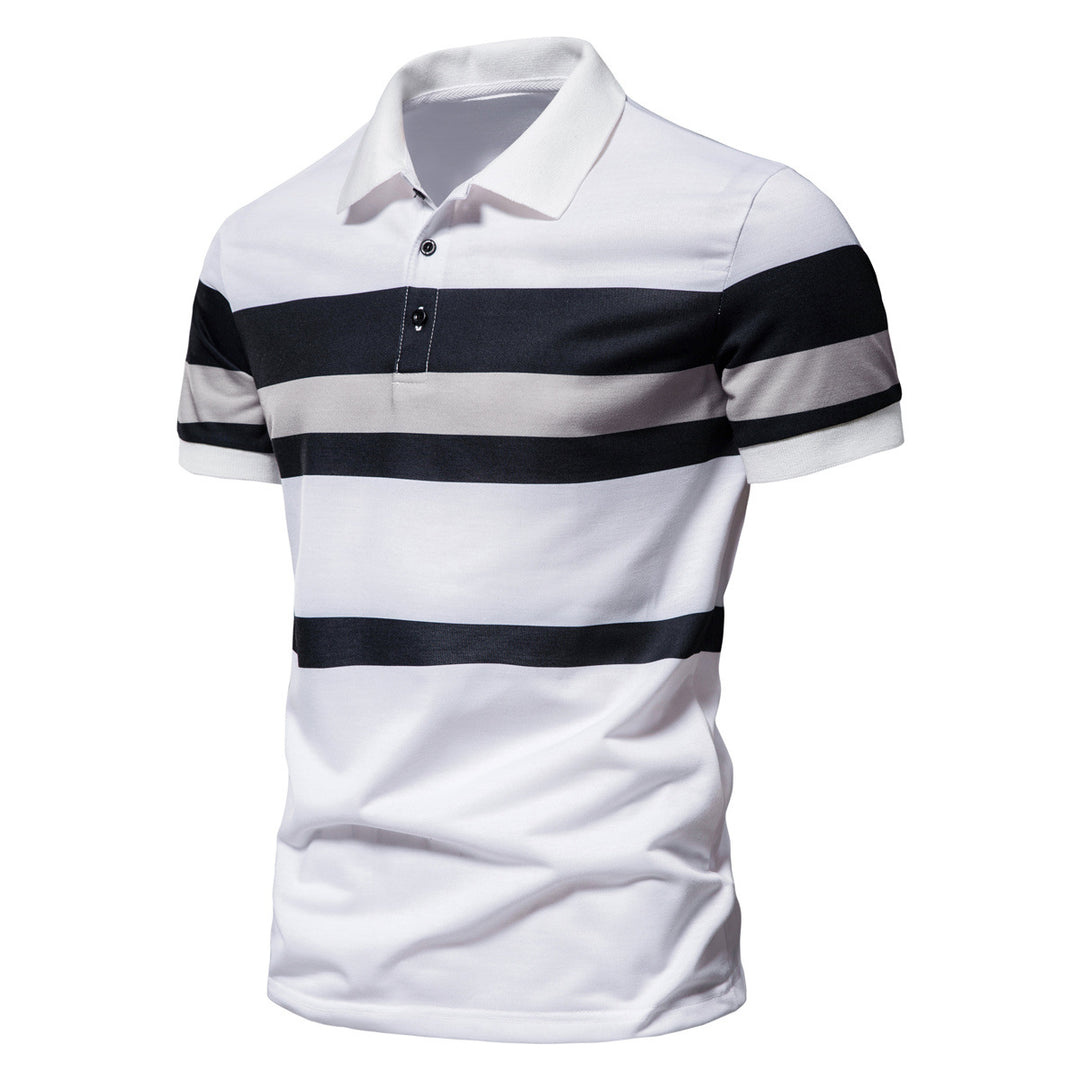 Herren Poloshirt mit klassischen Streifen und atmungsaktiver Baumwolle Echoarchiv