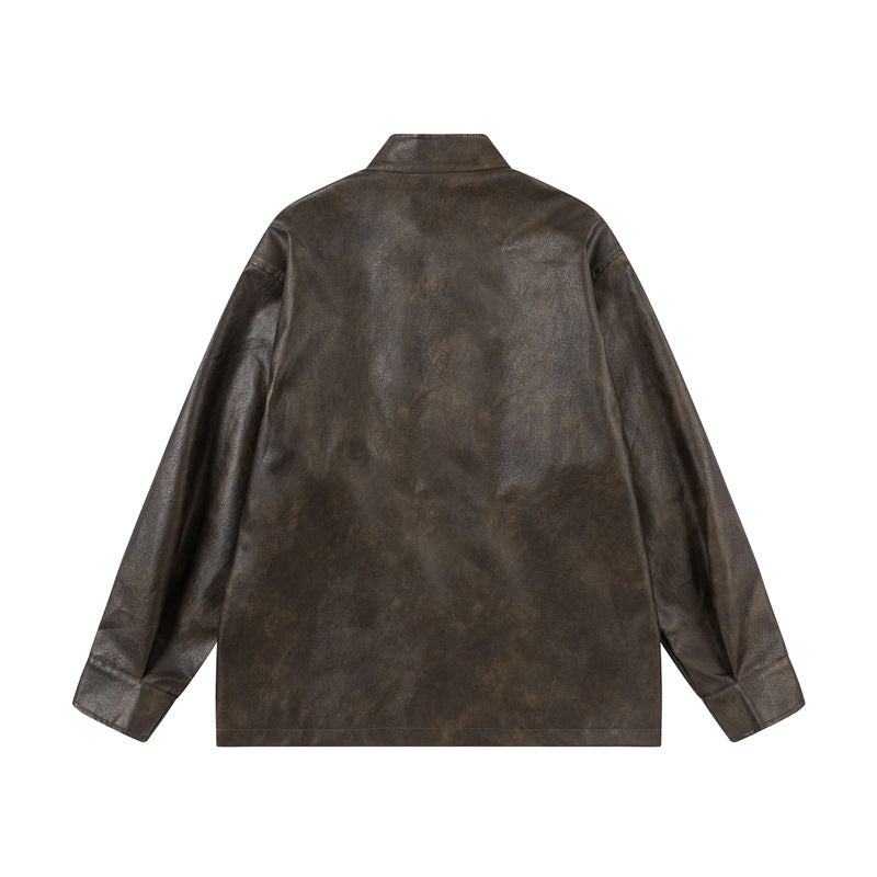 Unisex Asiatisch inspiriertes Oversize-Jackett mit Mandarinkragen und Knotenverschlüssen Echoarchiv