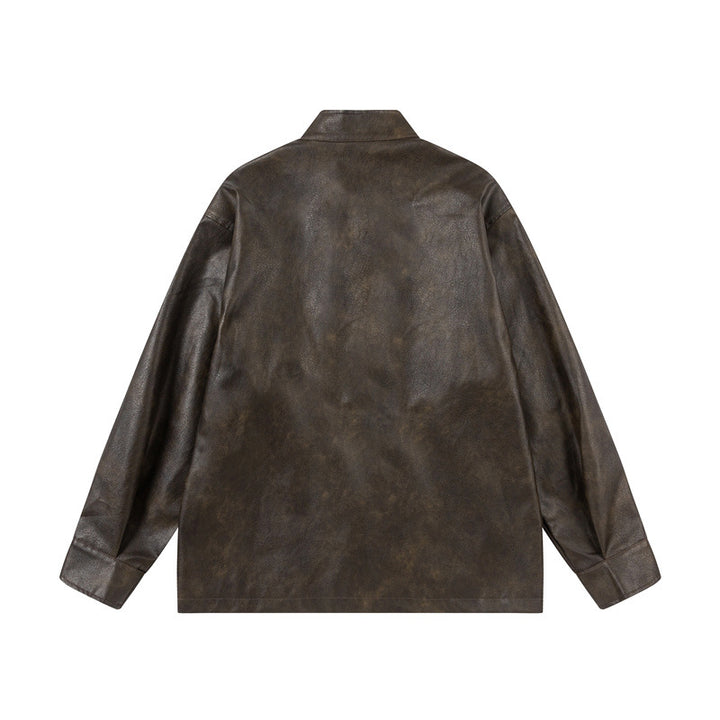 Unisex Asiatisch inspiriertes Oversize-Jackett mit Mandarinkragen und Knotenverschlüssen Echoarchiv
