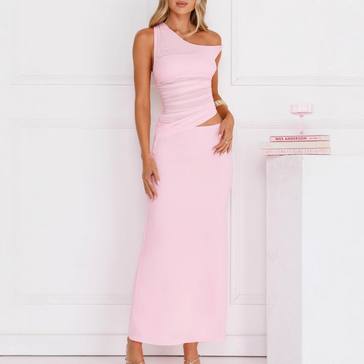 Damen Elegantes Wickelkleid mit asymmetrischem Design und Raffung Echo Archiv
