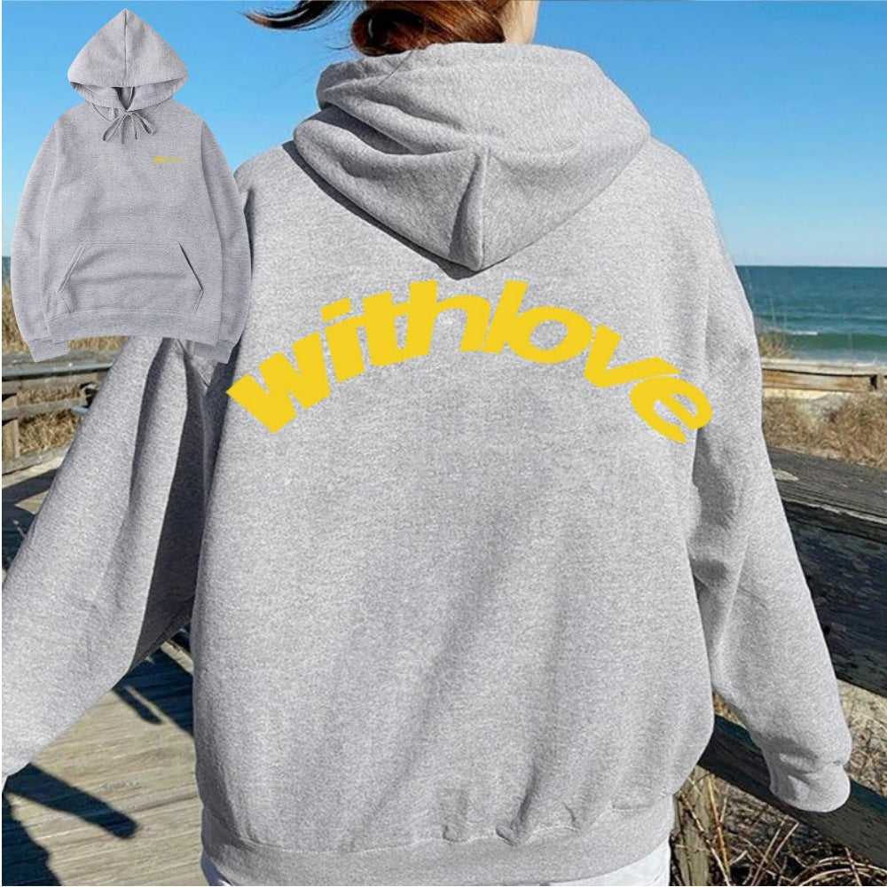 Unisex nan oversized Kapuzenpullover mit großflächigem Rückenprint, Kängurutasche und gerippten Bündchen Echo Archiv