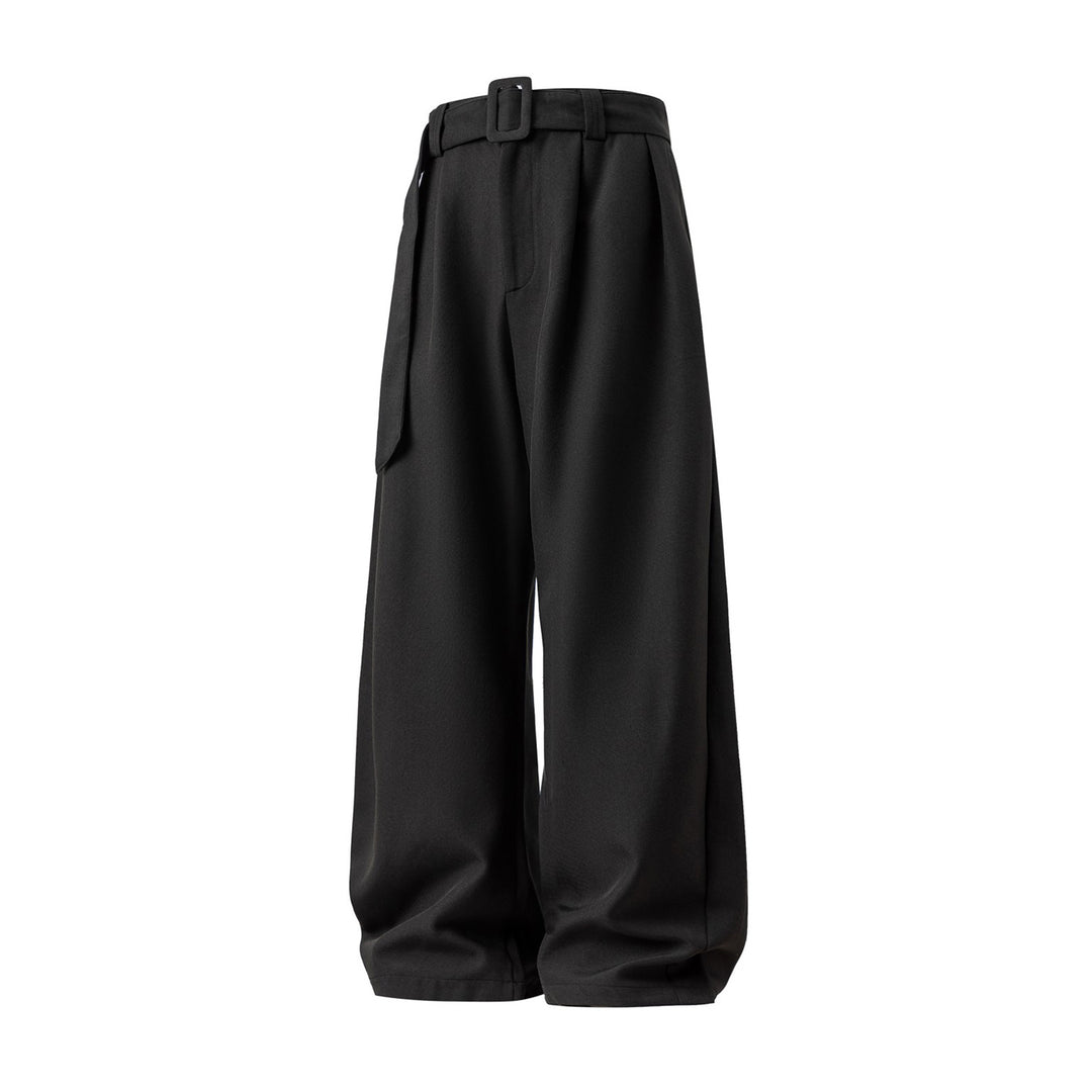 Damen Weite High-Waist Palazzo-Hose mit Bundfalten und Bindegürtel Echo Archiv