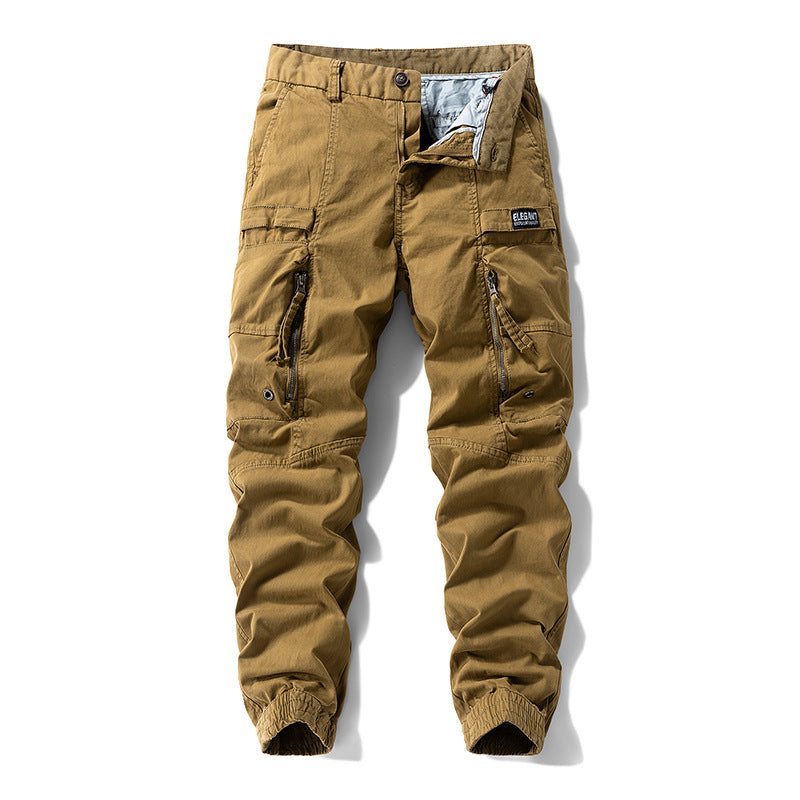 Herren Strapazierfähige Canvas-Cargohose im taktischen Look mit Kniepaneelen, Mehrfachtaschen und elastischem Knöchelabschluss Echo Archiv