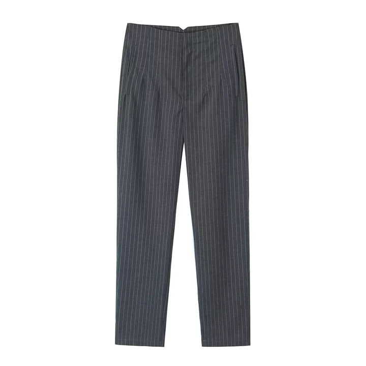 Damen Hochtaillierte tapered Anzughose mit Bügelfalte und Paspeltaschen Echo Archiv