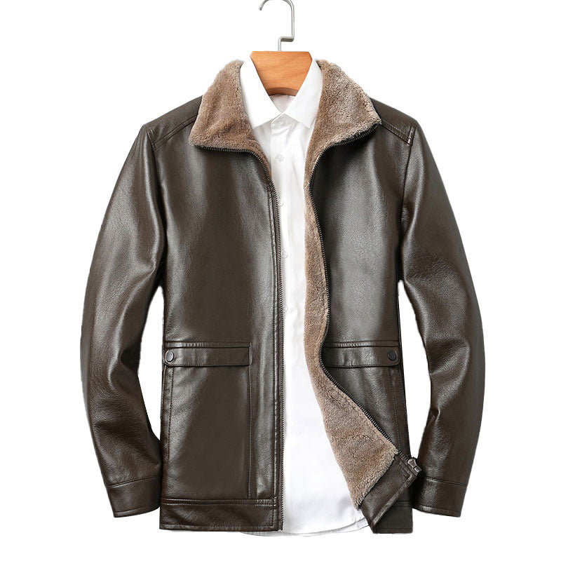 Herren Elegante Kunstlederjacke im Vintage-Stil Echo Archiv