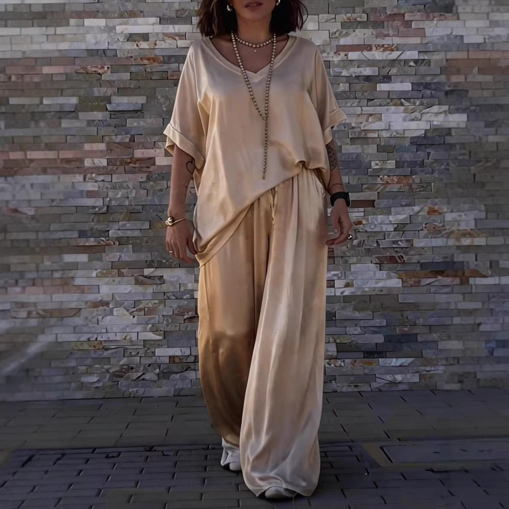 Damen Seidenähnliches Oversized-Set Echo Archiv