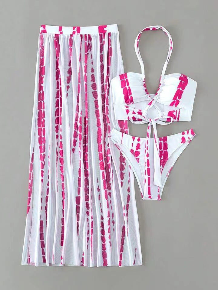 Damen Bikini-Set mit elegantem Maxirock und femininem Oberteil Echo Archiv