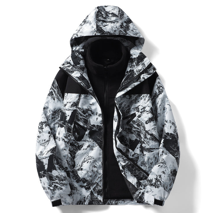 Herren wind- und wasserdichte Multifunktionsjacke mit Fleece-Innenfutter Echoarchiv