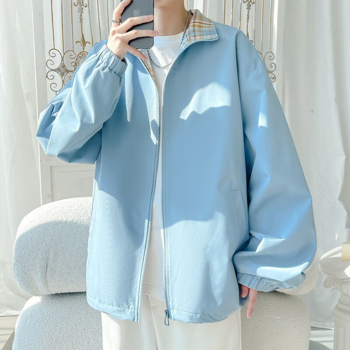 Unisex trendige Übergangsjacke mit hohem Kragen und lässigem Schnitt Echo Archive