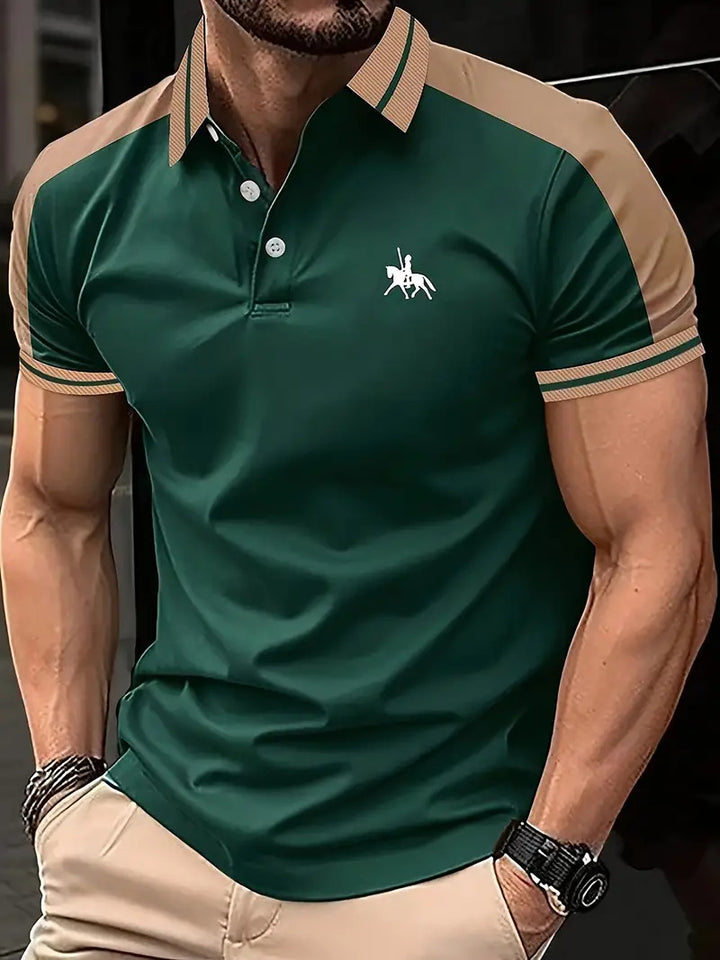 Herren sportliches Polohemd mit modernen Akzenten Echoarchiv