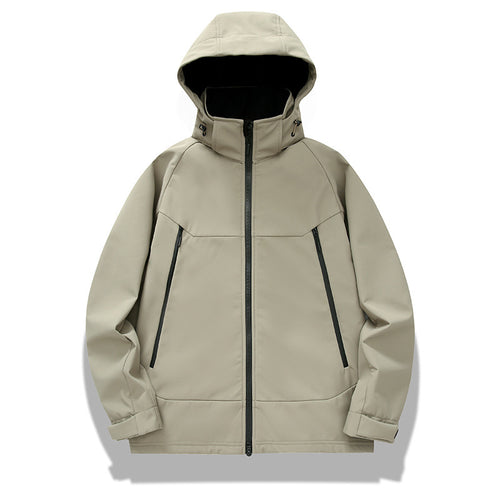Herren Softshell-Outdoorjacke mit Kapuze wind- und wasserabweisend Echo Archiv