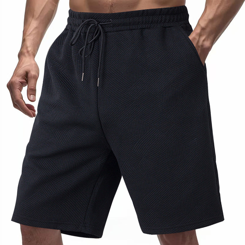 Herren lässige Strandshorts mit elastischem Bund und stylischem Strukturdesign Echoarchiv
