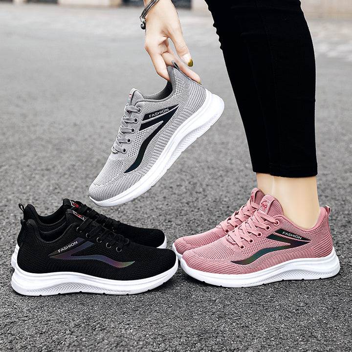 Damen nan ultraleichter Strick-Fitness-Sneaker mit nahtlosem Atmungsnetz, stoßdämpfender EVA-Wabenlaufsohle und verstärkter Zehenkappe Echo Archiv