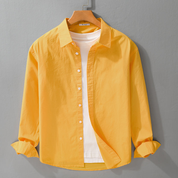 Herren Lässiges Layering-Hemd mit integriertem T-Shirt-Einsatz Echoarchiv