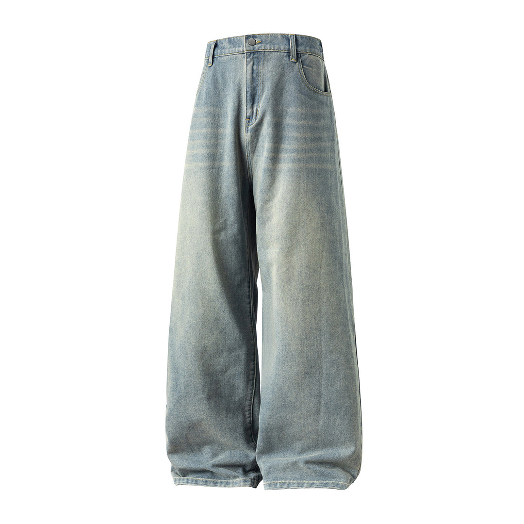 Damen Hochgeschnittene Ultraweite Denim-Hose im Palazzo-Ballon-Schnitt Echo Archiv