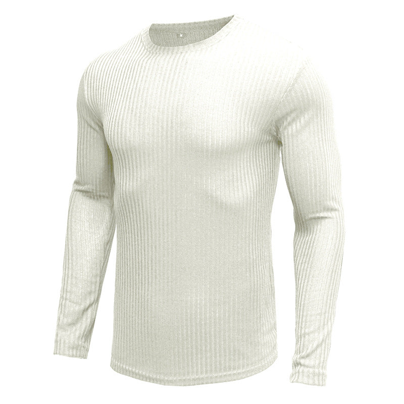 Herren Langarmshirt mit raffiniertem Rippdesign und figurbetonter Passform Echoarchiv