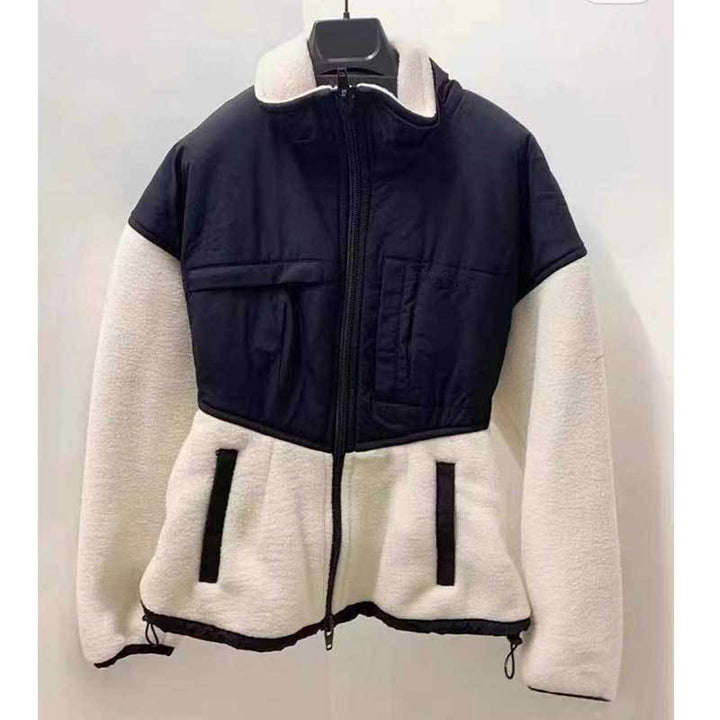 Damen Hybrid-Fleecejacke mit wattiertem Oberteil, Stehkragen und tailliertem Schößchen Echo Archiv