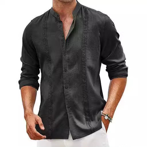Herren elegante Baumwollhemd Echoarchiv