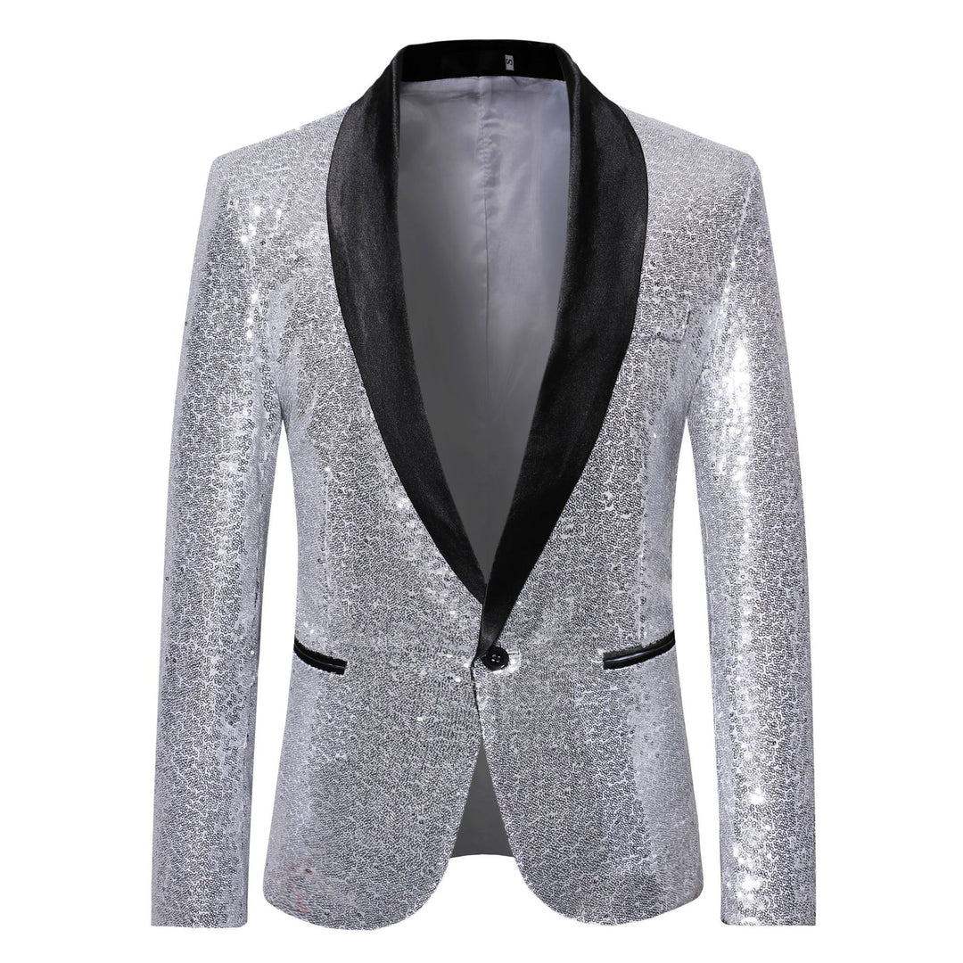 Herren eleganter Pailletten Blazer im modernen Schnitt Echoarchiv