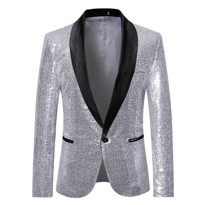 Herren eleganter Pailletten Blazer im modernen Schnitt Echoarchiv