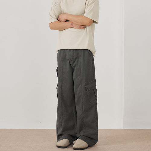 Herren weite Cargo-Hose aus robustem Baumwoll-Twill mit Utility-Taschen Echo Archiv