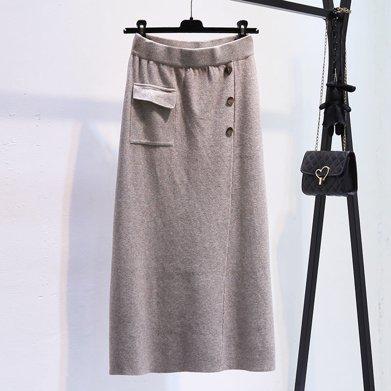 Damen Eleganter Strickrock mit praktischer Seitentasche Echo Archiv