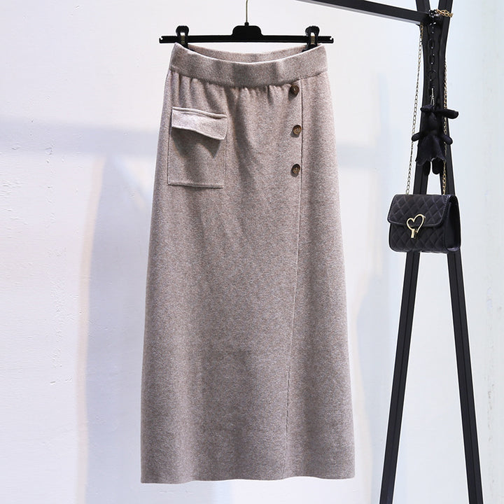 Damen Eleganter Strickrock mit praktischer Seitentasche Echo Archiv