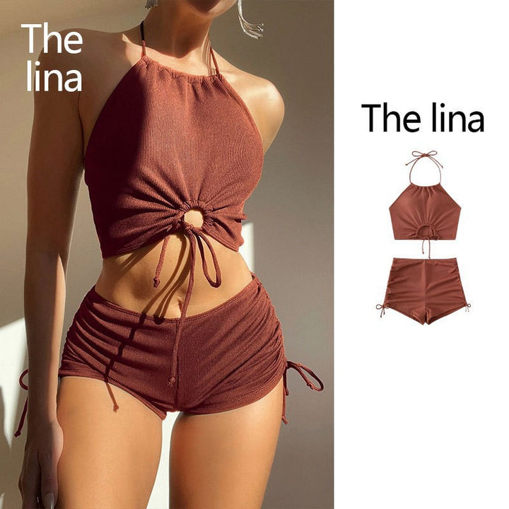 Damen Modisches Bikini-Set mit verspieltem Knotendesign Echo Archiv