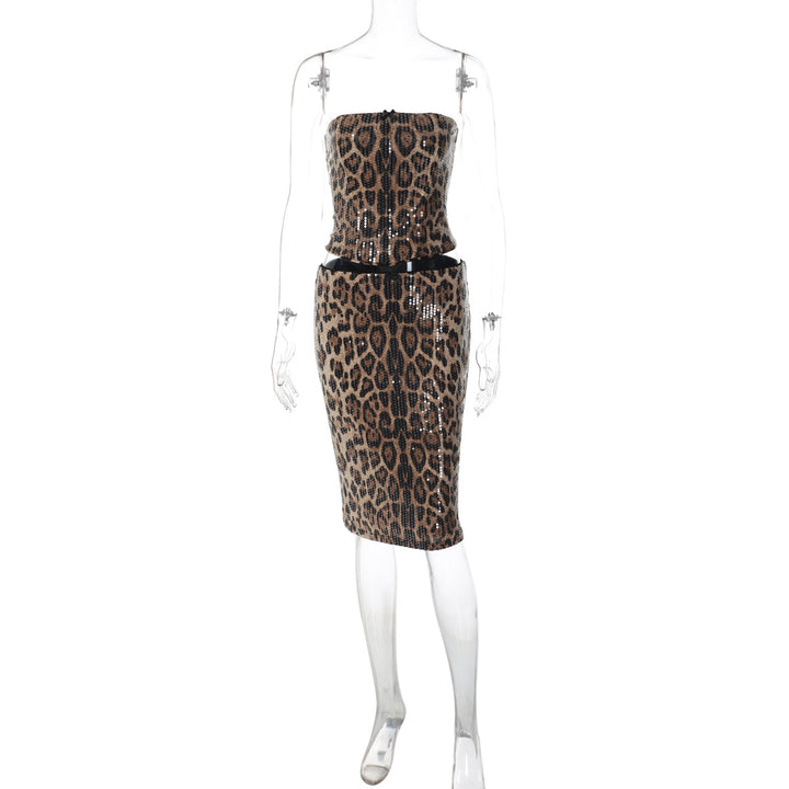 Damen Abendkleid mit trendigem Tiermotiv und Funkeleffekten Echo Archiv