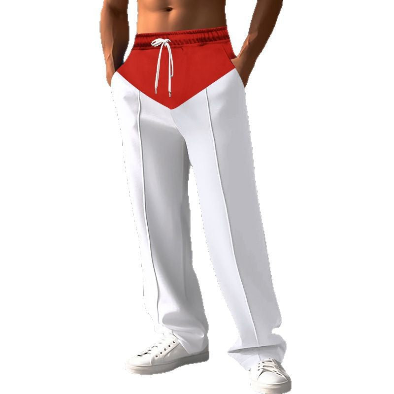 Herren nan Relaxed-Fit Sweathose mit V-Bund, Kordelzug, Eingrifftaschen und sichtbarer Bügelfalte Echo Archiv