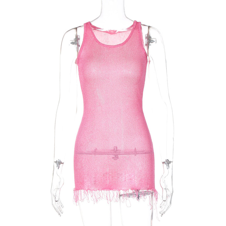 Damen Netzkleid mit zarten Fransen Echo Archiv