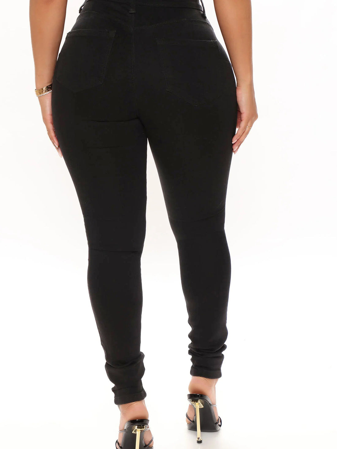 Damen hochtaillierte Sculpting-Skinny-Jeans mit starkem Destroy-Design und Stretchbund Echo Archiv