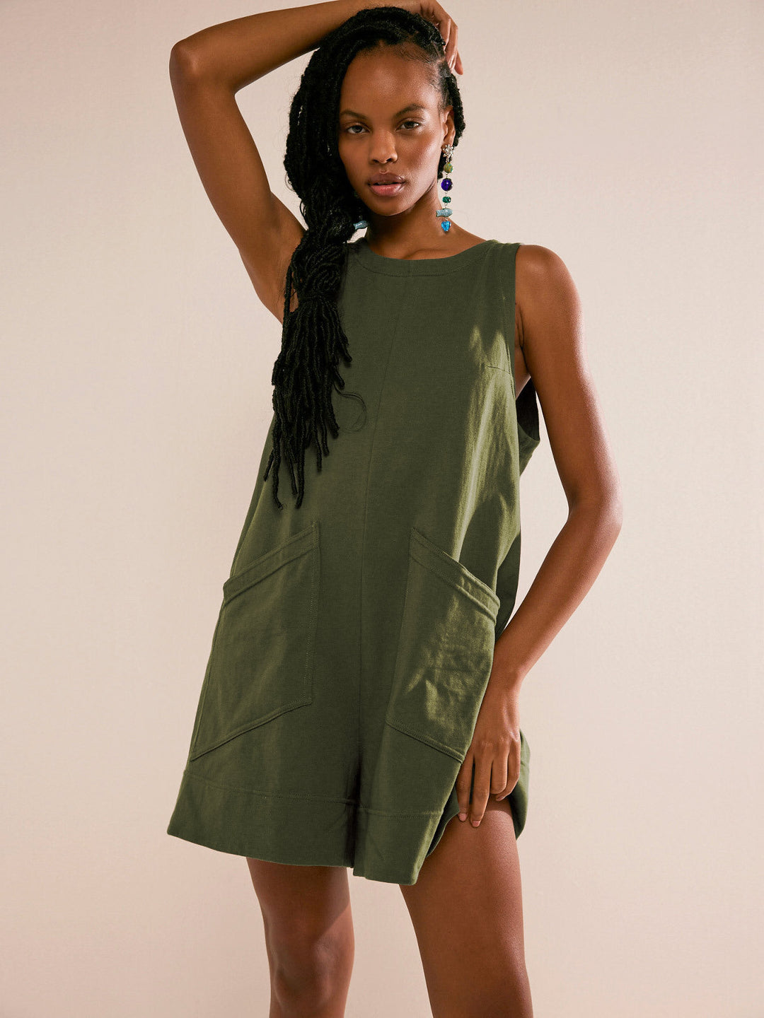 Damen Lässiger Jumpsuit mit praktischen Taschen und weit geschnittenem Design Echoarchiv