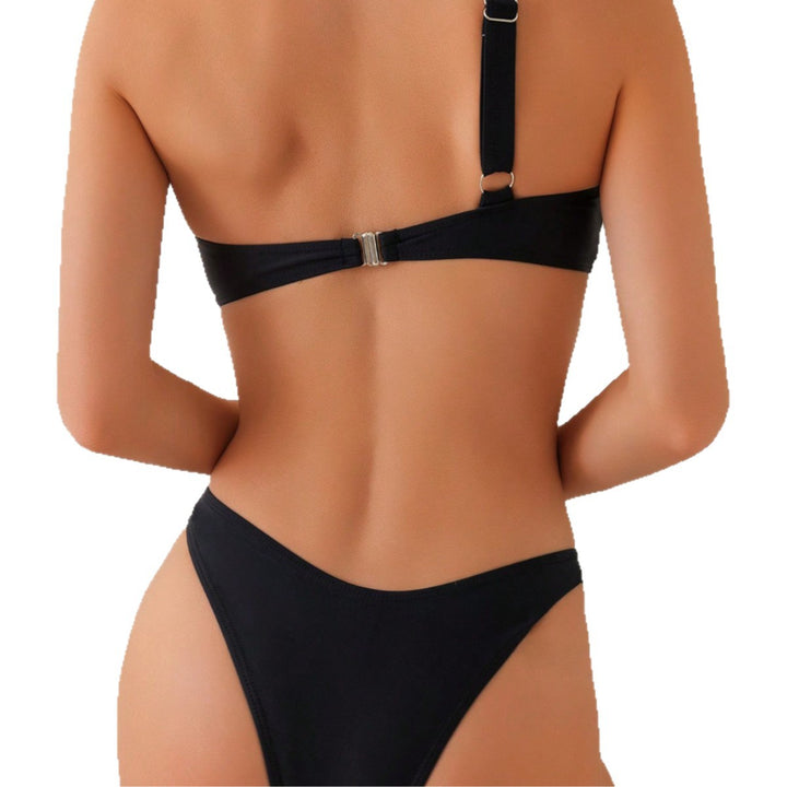 Damen asymmetrisches Bikini-Set mit dekorativem Detail Echo Archiv