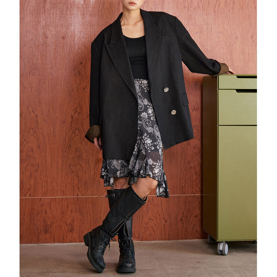 Damen Oversized Blazer aus hochwertigem Stoff Echoarchiv