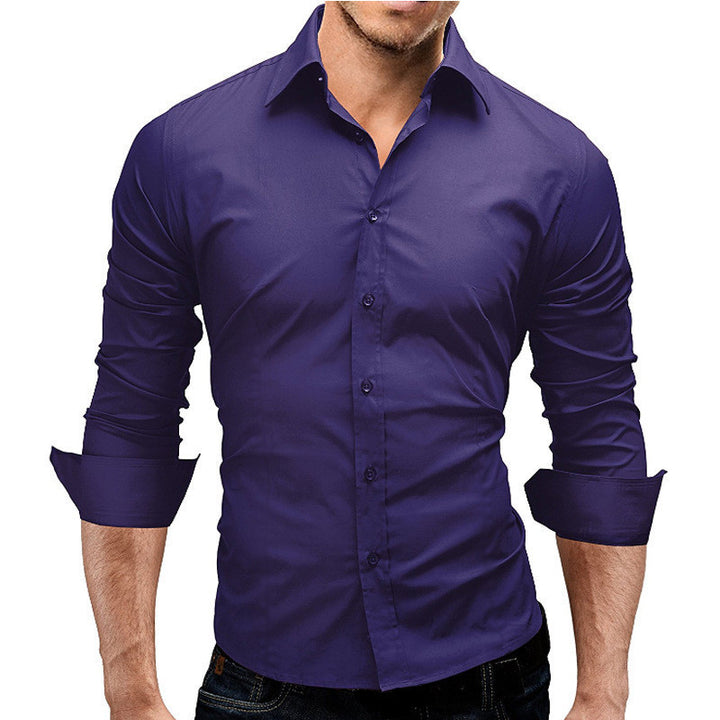 Herren nan tailliertes Businesshemd mit Cutaway-Kragen und Stretch-Baumwollmix Echo Archiv