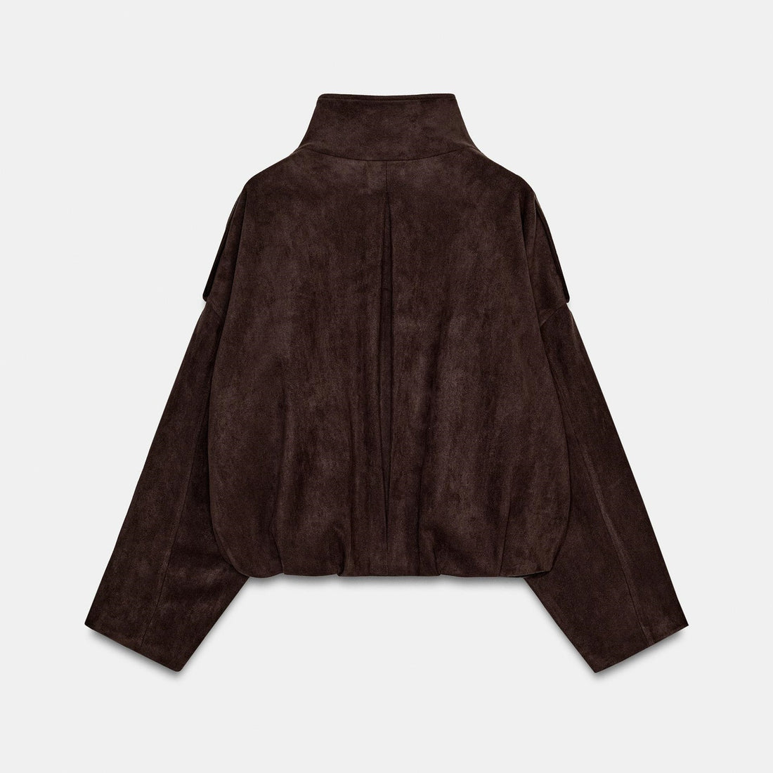 Damen Modische Wildlederjacke mit großen Taschen – Célinea