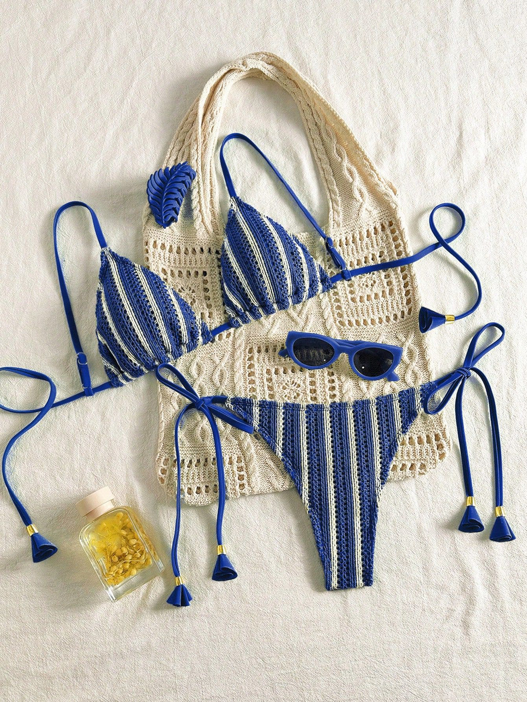 Damen Strappy Bikiniset mit verstellbaren Trägern Echo Archiv