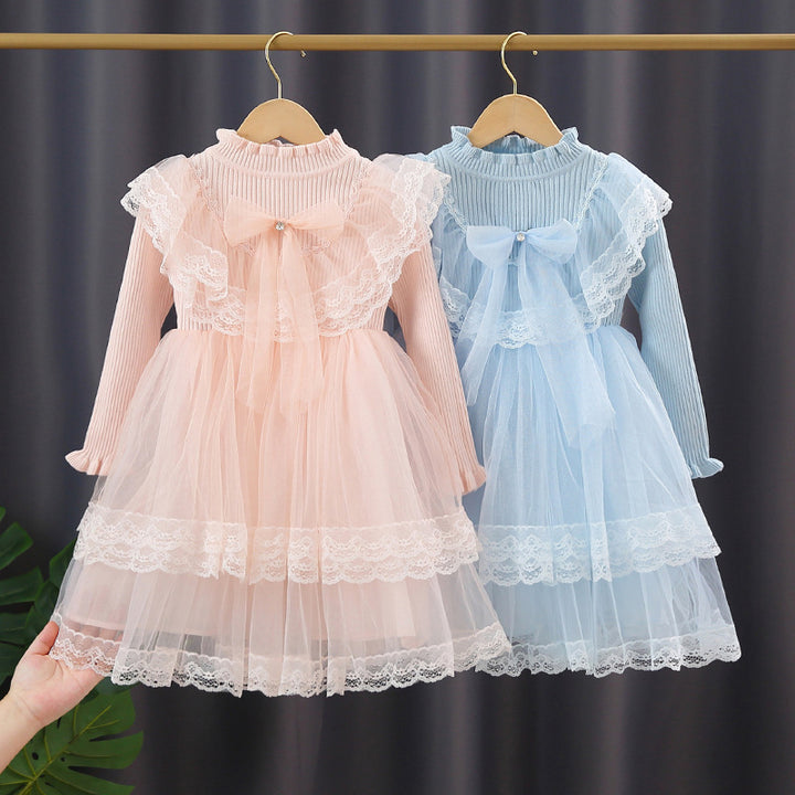 Mädchen Festliches Kleid mit Rüschenkragen und Tüllrock Echo Archiv