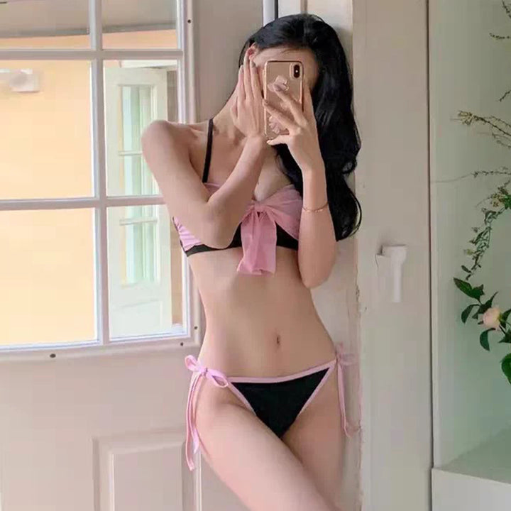 Damen Bikini-Set mit aufregendem Bindedetail und hohem Beinausschnitt Echo Archiv