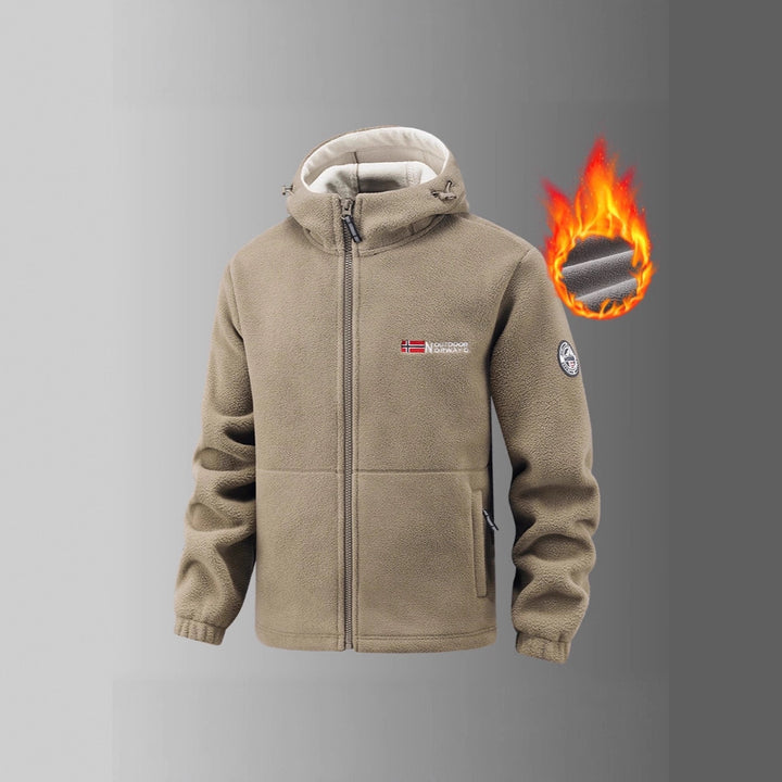 Herren Thermo-Fleece-Set mit Kapuzenjacke, Sherpa-gefüttert und elastischer Jogginghose – Marzano